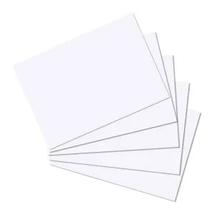 Karty do kartotéky A6 Herlitz, čisté, 100ks - bílé