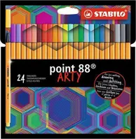 Sada linerů Stabilo Point 88, 0,4mm - 24 ARTY barev Sada linerů Stabilo Point 88, 0,4mm - 24 ARTY barev