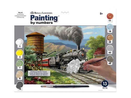 Malování podle čísel 30x40 cm - Parní lokomotiva