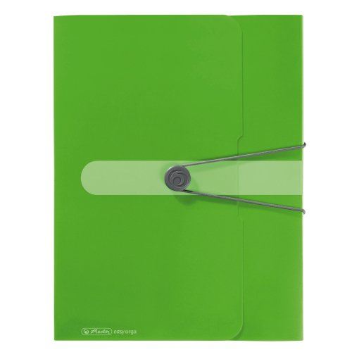Box na spisy s gumičkou Herlitz easy orga A4, 4 cm, PP - jablková zelená