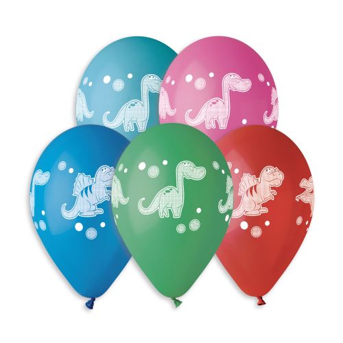 Balónky nafukovací průměr 30cm - potisk DINO, 10ks