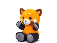 Plyšová panda červená sedící 16,5 cm