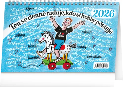 Stolní kalendář 2026 NOTIQUE - Naše hobby – Kamila Skopová, 23,1 x 14,5 cm