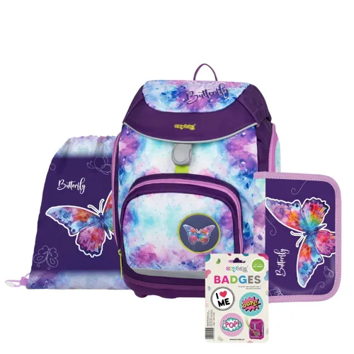 Školní batohový set 4-dílný OXY Sherpy Motýl