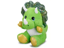 Plyšový triceratops sedící 37 cm - zelený