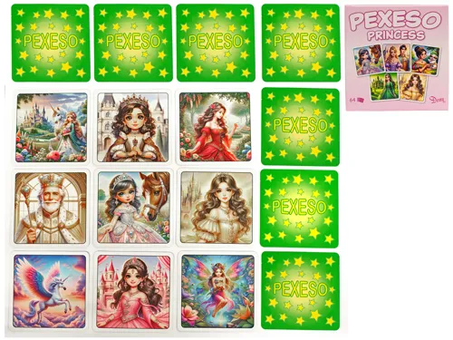 Pexeso Princess, 64 karet