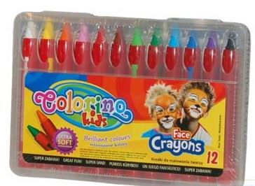 Barvy na obličej v tužce Colorino Kids - 12ks
