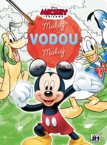 Omalovánky maluj vodou - Disney Mickey a závodníci