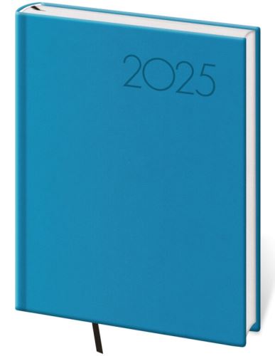 Denní diář 2025 Helma B6 - Print Pop světle modrý