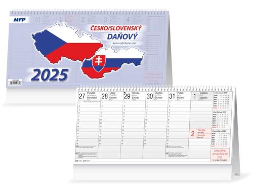 Stolní kalendář 2025 MFP - Daňový česko/slovenský