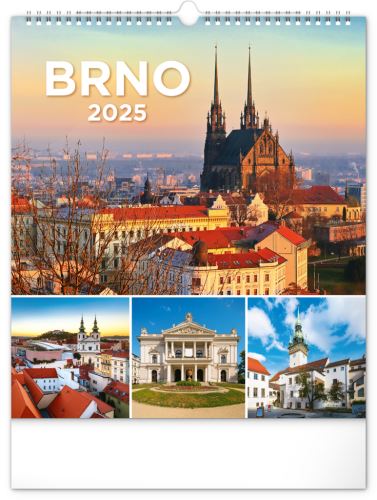 Nástěnný kalendář 2025 Presco Group - Brno, 30 × 34 cm