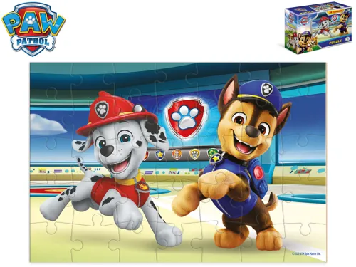 Puzzle 20 × 13 cm Marshall a Chase se znakem, 35 dílků - Tlapková patrola