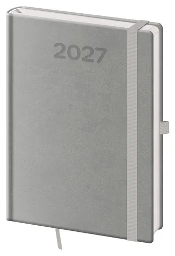 Denní diář 2027 Helma A5 Print Pop šedý