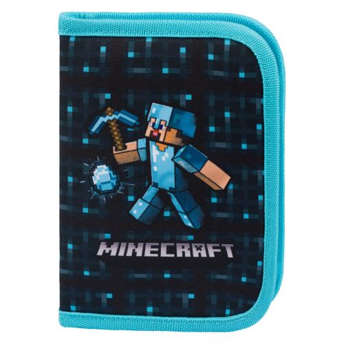 Školní penál jednopatrový BAAGL - Minecraft Blue Axe