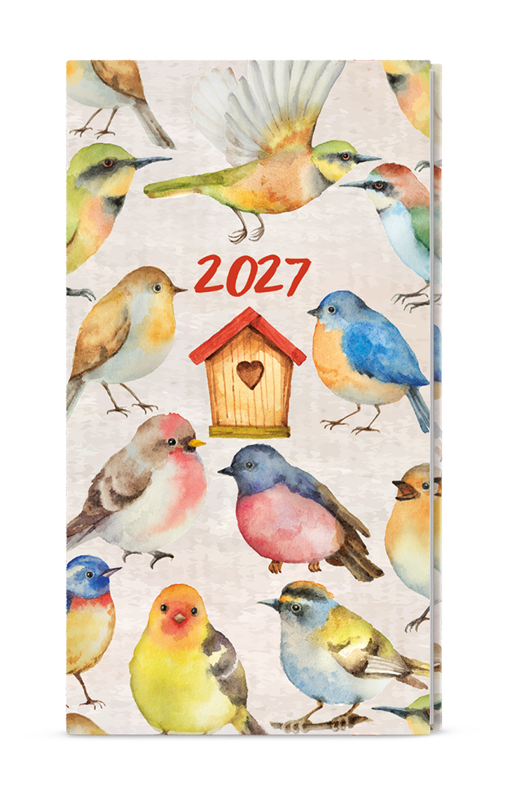 Levně Týdenní diář 2027 Baloušek Jakub Lamino kapesní Ptáčci
