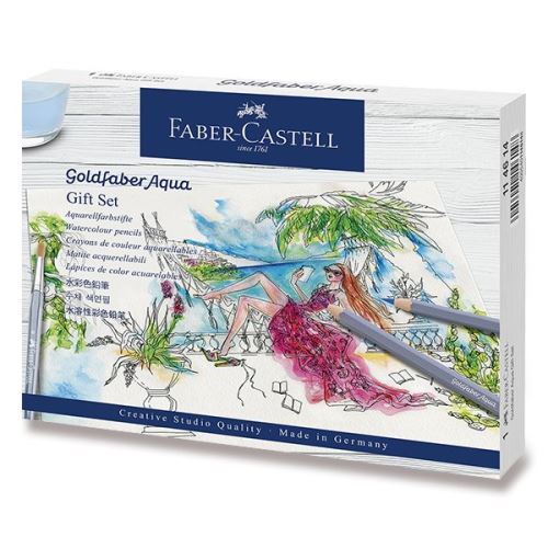 Akvarelové pastelky Faber-Castell Goldfaber Aqua, dárková sada 18ks