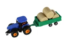 Traktor s vlekem a balíky 30 cm na setrvačník - mix barev (8)