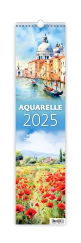 Nástěnný kalendář vázankový/kravata Helma 2025 - Aquarelle