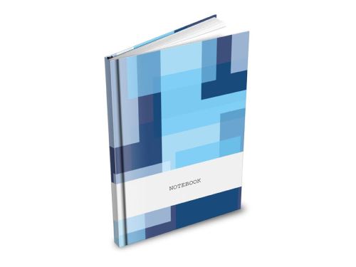 Záznamová kniha A6 MFP 100 listů, čtvereček - Odstíny modré