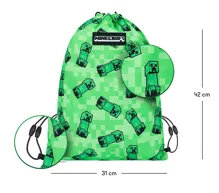 Set 2-dílný pouzdro a sáček na obuv Baagl Minecraft Creeper (3)