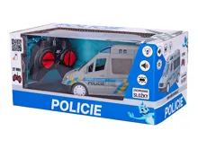 R/C auto policie CZ 17 cm 27 MHz plná funkce se světlem a zvukem na baterie (2)