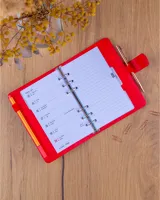 Týdenní diář 2027 Notique Refill kroužkový 12,5 x 19 cm sytě červený (6)