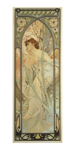 Pohled Alfons Mucha – Evening Cont., dlouhý
