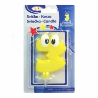 Svíčka číslová se stojánkem 80 mm - číslo 3 (1)