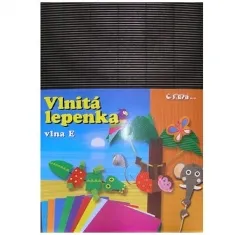 Vlnitá lepenka B4 černá - rovná vlna
