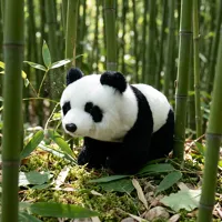 Plyšová panda sedící nebo stojící 22 cm, ECO-FRIENDLY (4)