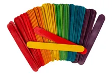 Dřívka dekorační velká 15cm - barevná, 50ks