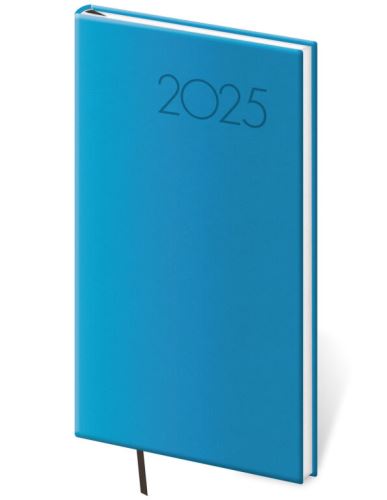 Týdenní diář 2025 Helma kapesní - Print Pop světle modrý