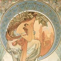 Nástěnný kalendář poznámkový 2027 Notique Alfons Mucha, 20 x 20 cm (4)