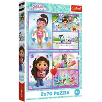 Puzzle 2x70 Zahrajte si s Gabby 27,5x18cm v krabici 19x29x4cm (1)
