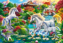 Puzzle Castorland 1500 dílků - Zahrada jednorožců (1)