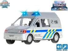 Auto Kids Globe Traffic policie CZ kovové 14 cm na zpětné natažení se světlem a zvukem na baterie
