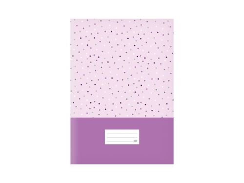 Školní sešit MFP A4 444, plast.desky, růžovo/fialový s puntíky (40 listů, linkovaný)