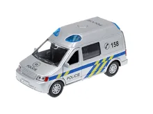 Auto Kids Globe Traffic policie CZ kovové 13 cm na zpětné natažení se světlem a zvukem na baterie (1)
