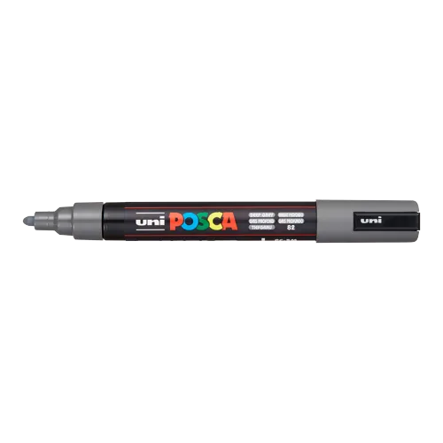 Dekorační popisovač Posca PC-5M, 1,8 - 2,5 mm, tmavě šedá (82)