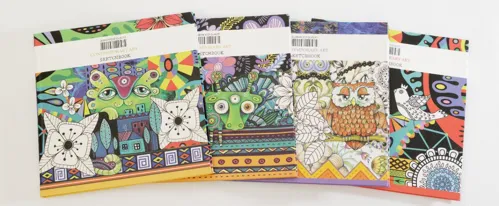 Designová záznamní kniha Fresh, ohebné desky, 165x165mm, 80ls, čistá, 70g - mix motivů 2