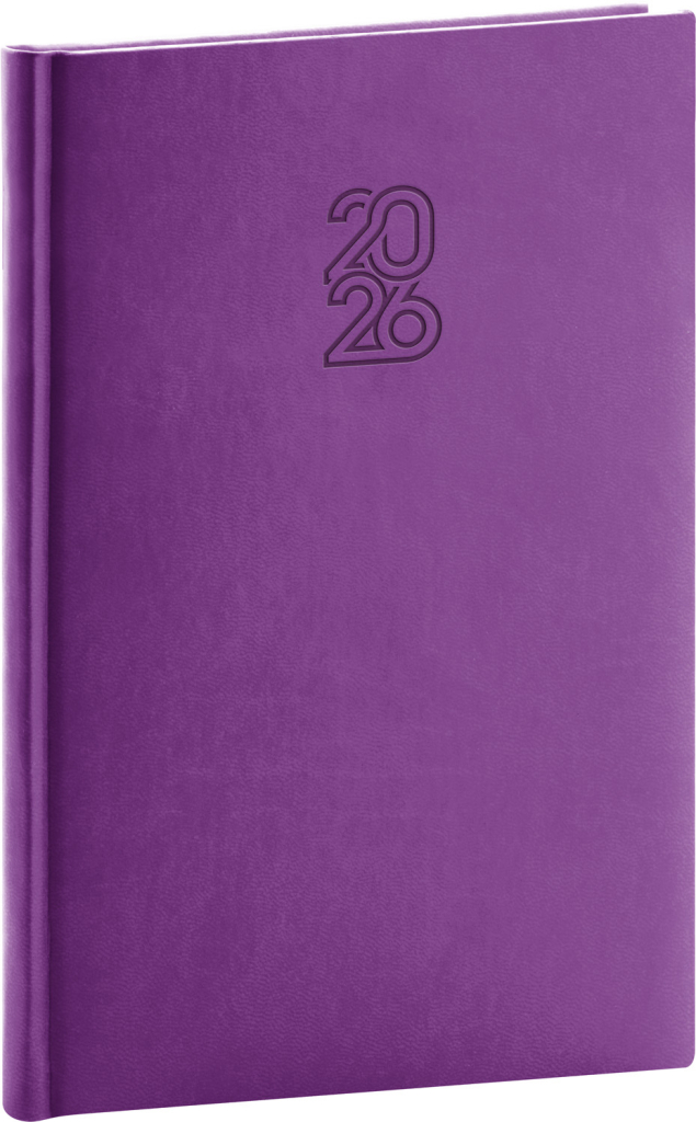 Levně Týdenní diář 2026 NOTIQUE A5 - Aprint fialový, 15 x 21 cm