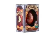 Vejce líhnoucí a rostoucí drak plast 5,5x4,5cm 2 barvy v krabičce 8x11cm 12 ks v boxu (6)