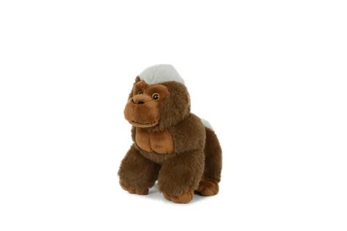 Plyšová gorila sedící 14 × 17 cm - hnědá