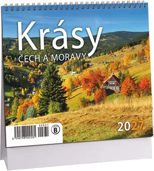 Stolní kalendář mini 2027 Aria Krásy Čech a Moravy