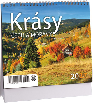 Levně Stolní kalendář mini 2027 Aria Krásy Čech a Moravy