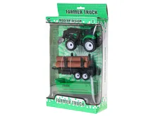 Traktor nakladač 17 cm na setrvačník se 2 vlečkami - mix motivů (2)