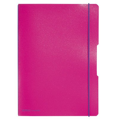 Levně Sešit my.book flex A4/40ls linka+40ls čtvereček PP desky - růžový průhledný