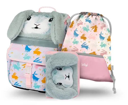 Školní aktovkový set 3-dílný Baagl Zippy Bunny