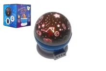 Projektor noční oblohy modrý plast 14x11cm na baterie/USB se světlem v krabici 13x14x13cm