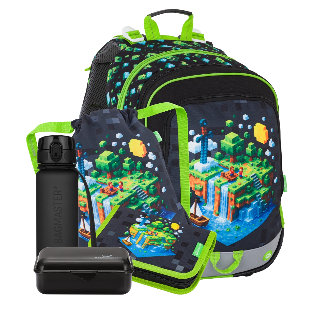 Levně Školní set 5-dílný Alfa 26 B kostičkový svět - Bagmaster